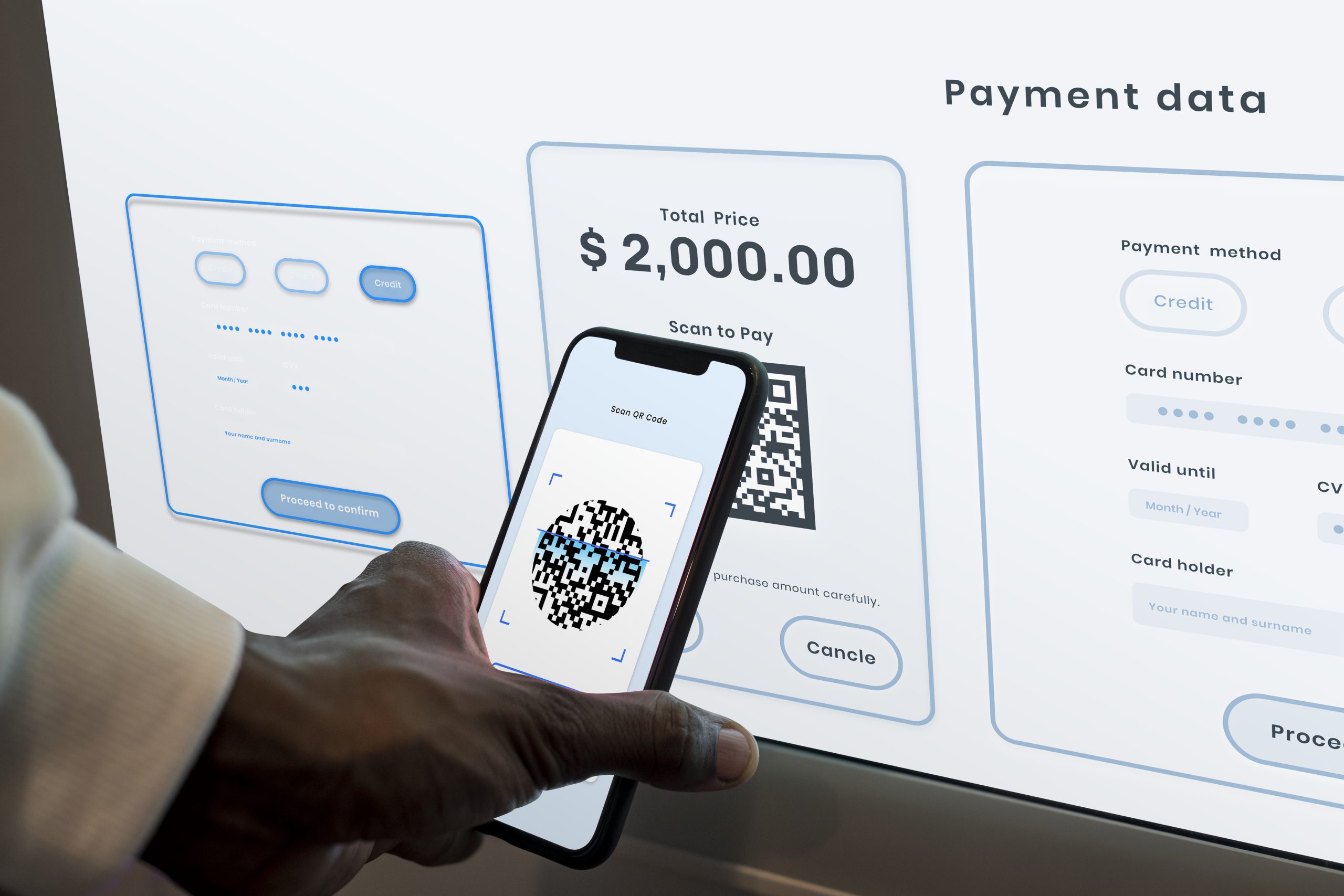 Contactless and cashless payment through mobile banking Contactless and cashless payment through mobile banking